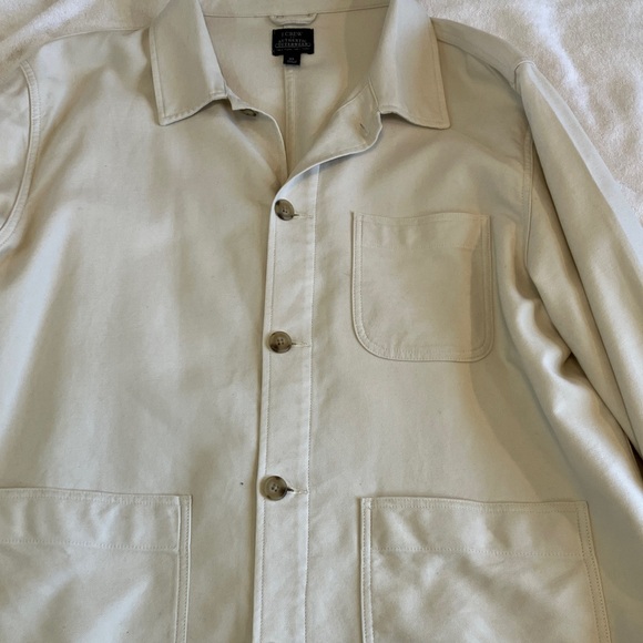 J.Crew Cream Button-Up Shirt Jacket - Picture 4 of 9
